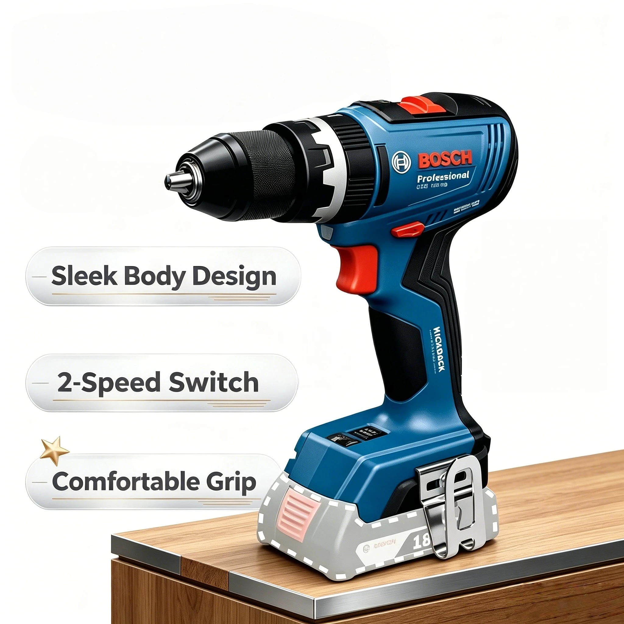 Taladros Eléctricos Compactos  - Bosch Drill Gsb 18V reseña y precio